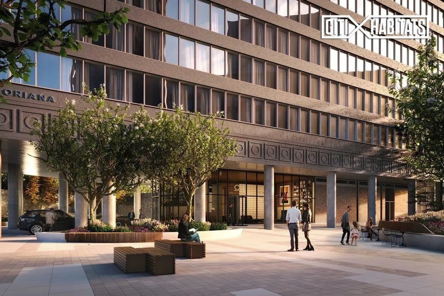 The Oriana — Sutton Place luxury residential tower entrance